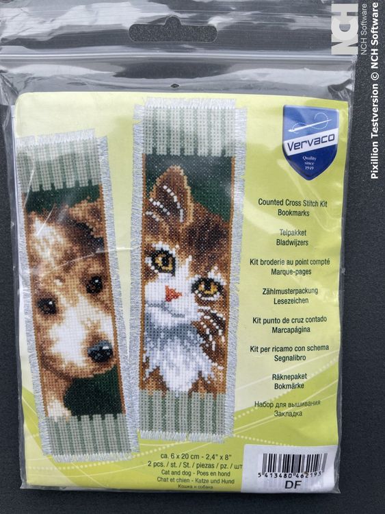 VERVACO Kreuzstich Lesezeichen Set - 2x Eulen Design Für Buchliebhaber