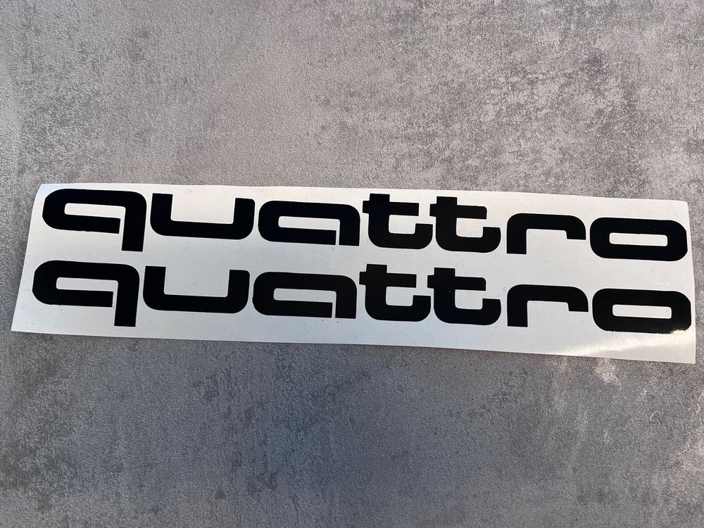 2 autocollants Audi quattro noir | Kaufen auf Ricardo