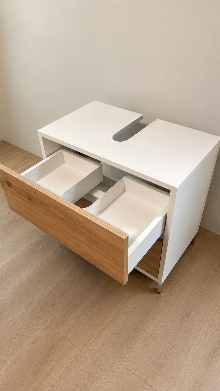 Micasa Badezimmermöbel: Badezimmermöbel-Set 3-teilig – Weiss/Eichenoptik – Gebraucht aus Winterthur von Denzi 9
