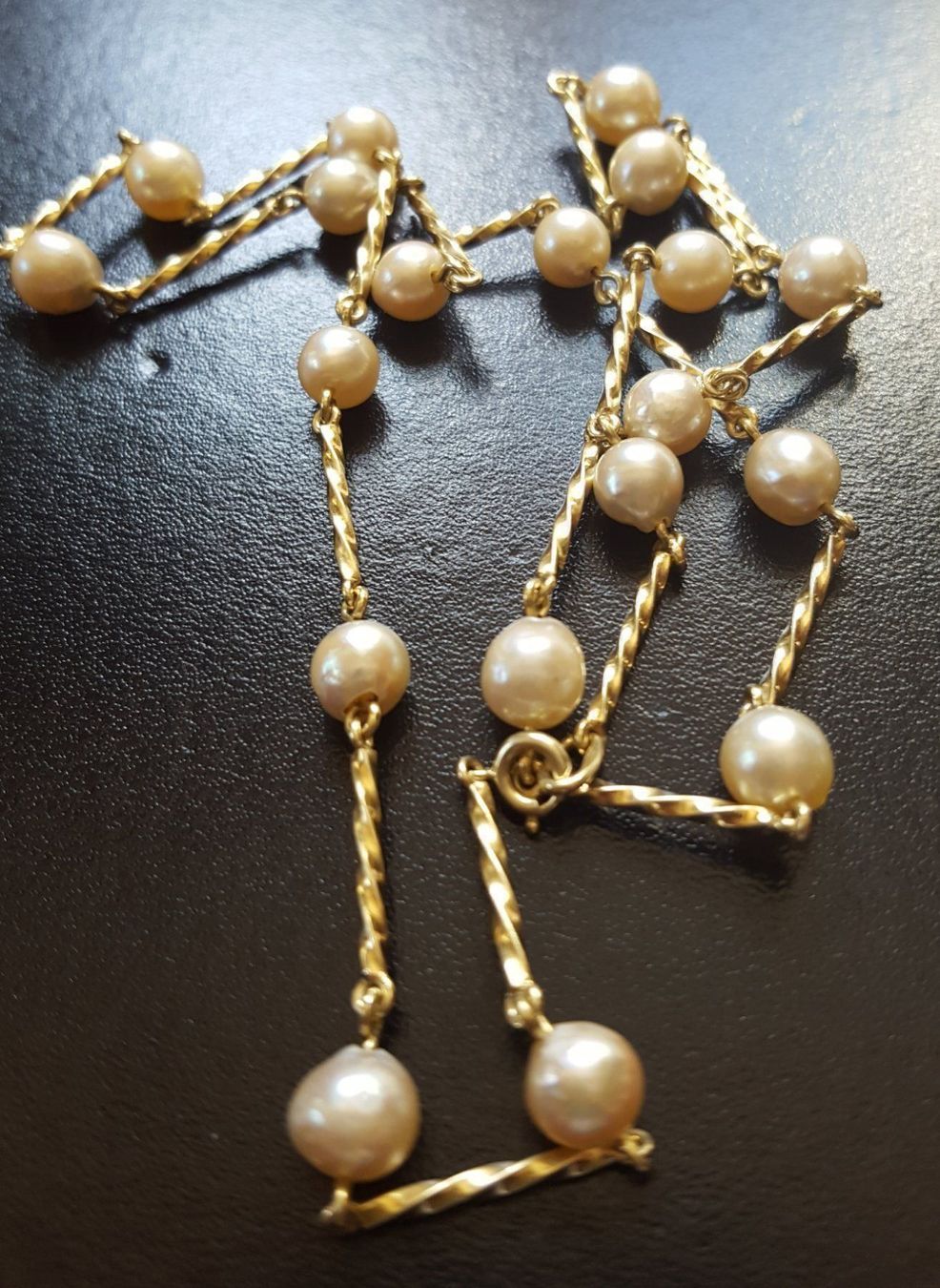 Catenine: Massiv 585 Gold Kette mit Perlen – Usato da Wald ZH venduto da Aniade 8