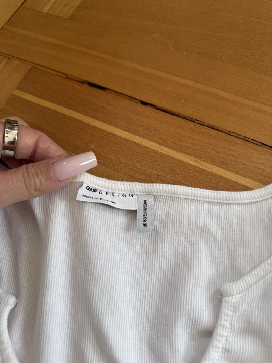 Asos T-shirt: ASOS Design Langarmshirt Weiss, Grösse S – Usato da Wittenbach venduto da Apicel 1