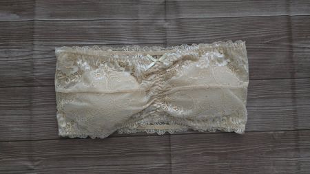 Spitzen-Bandeau-Top - XL - Trägerloser BH in Nude