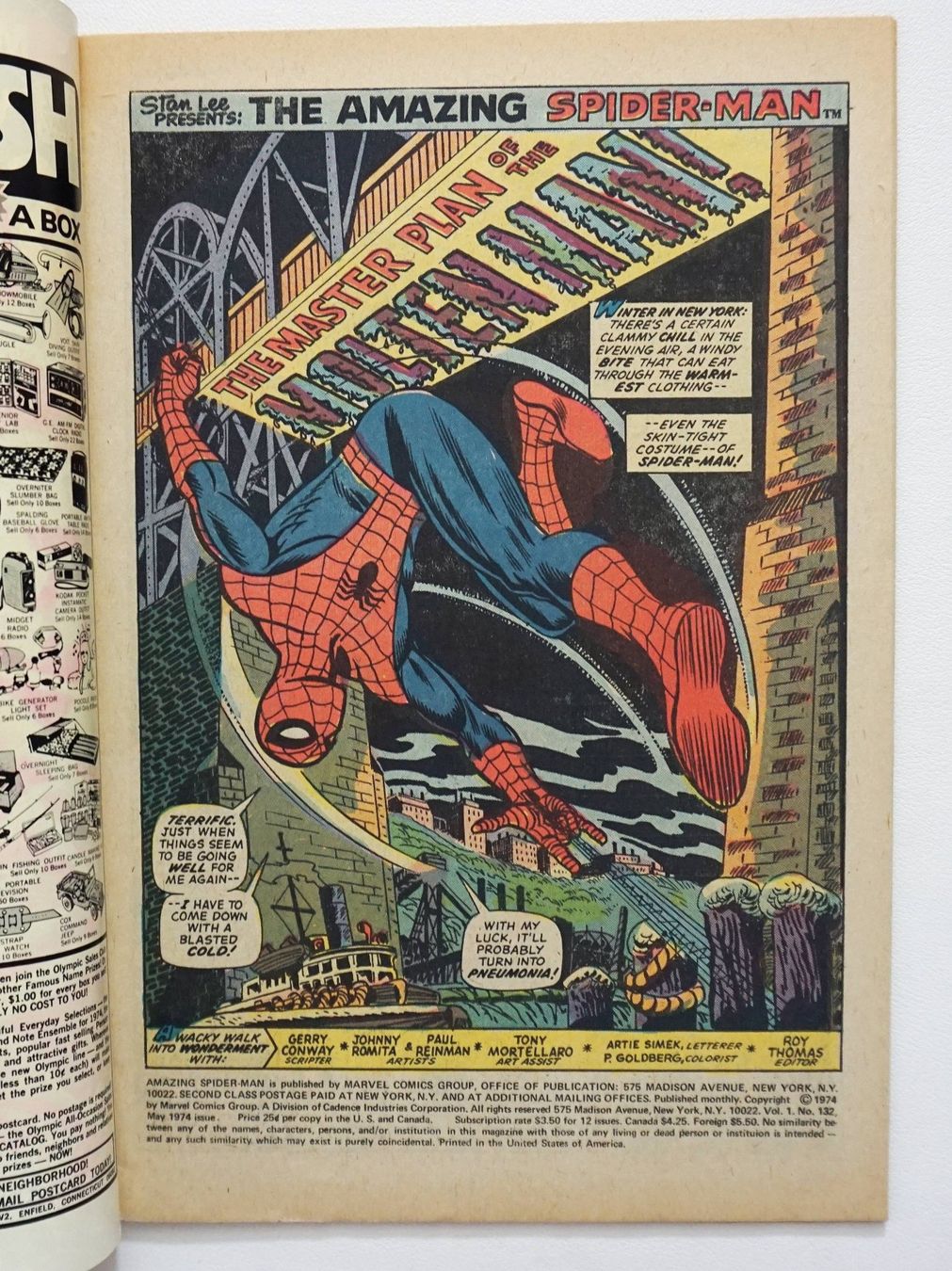 Fumetti: AMAZING SPIDER-MAN 132 WITH THOR MARVEL VALUE STAMP 1974 – Usato da Lugano venduto da YouWantUS 1