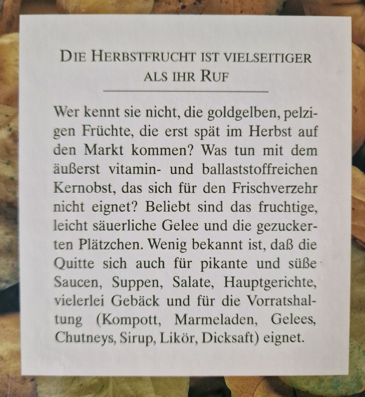 Libri: Quitten Kochbuch – Nuovo (secondo la descrizione) da Uster venduto da Gulabin 5
