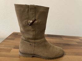 TOMMY HILFIGER Stiefeletten Stiefel beige Wildleder 38