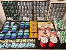 Neu Restposten Bastel & Geschenkbänder Deko Set (153.teilig)