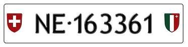 Schilder: Plaque auto NE 163361 – Neu (gemäss Beschreibung) aus Boudevilliers von ENCHERES-PLAQUES-NE