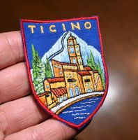 VINTAGE Badge TICINO nos ST. GALLER STICKEREI