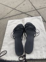 Sandales plates Hermès noir taille 38 bon état
