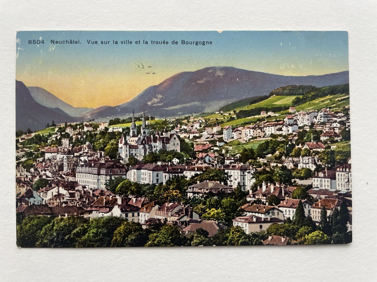 Ansichtskarten: AK Neuchâtel mit Stempel 1923 – Gebraucht aus Meierskappel von Hala03