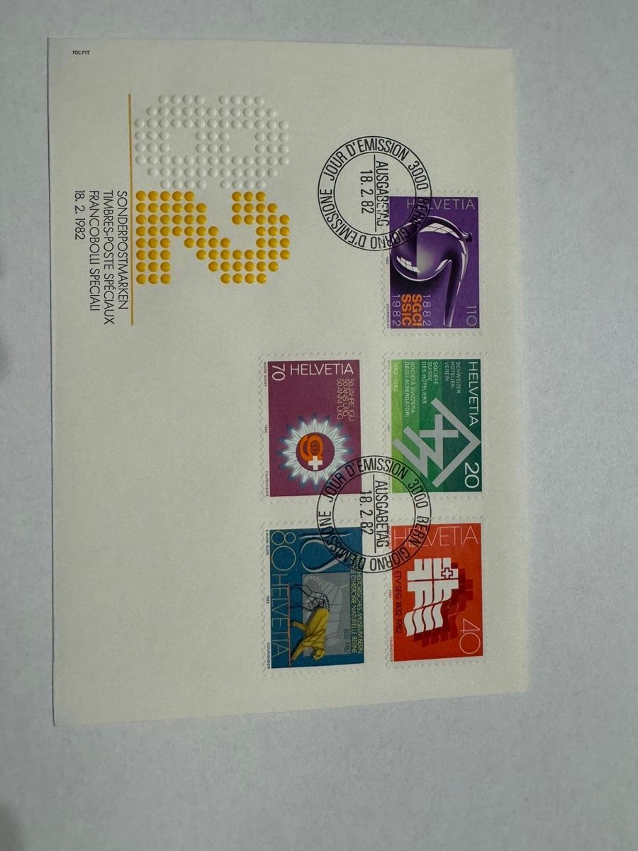Tutti i francobolli: Erstagsbriefe 1982 – Nuovo (secondo la descrizione) da Bütschwil venduto da sof_p98b 7