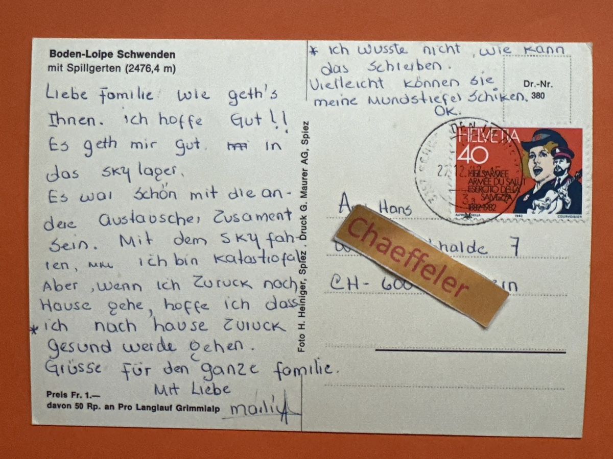 Cartes postales: 1982 Boden-Loipe Schweden mit Spillgerten – D'occasion à Zürich par Chaeffeler 1