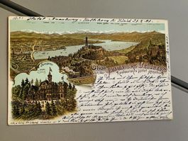 Litho PK / Gruss von der Annaburg Uetliberg - Gelaufen 1901