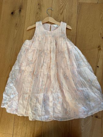 H&M Kleid Blumenmuster rosa Grösse 122 gebraucht