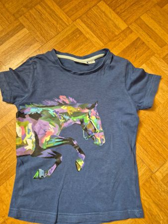 Cooles T-Shirt mit Pferde-Motiv, Grösse 128