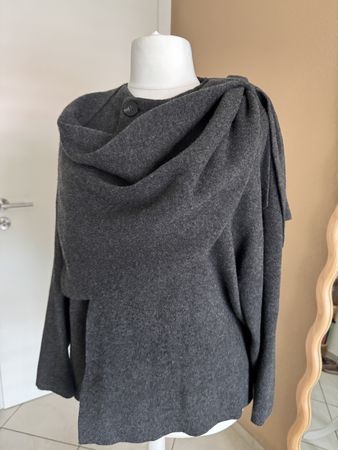Zara Strickjacke/Umhang, dunkelgrau, Gr. L/XL, neuwertig