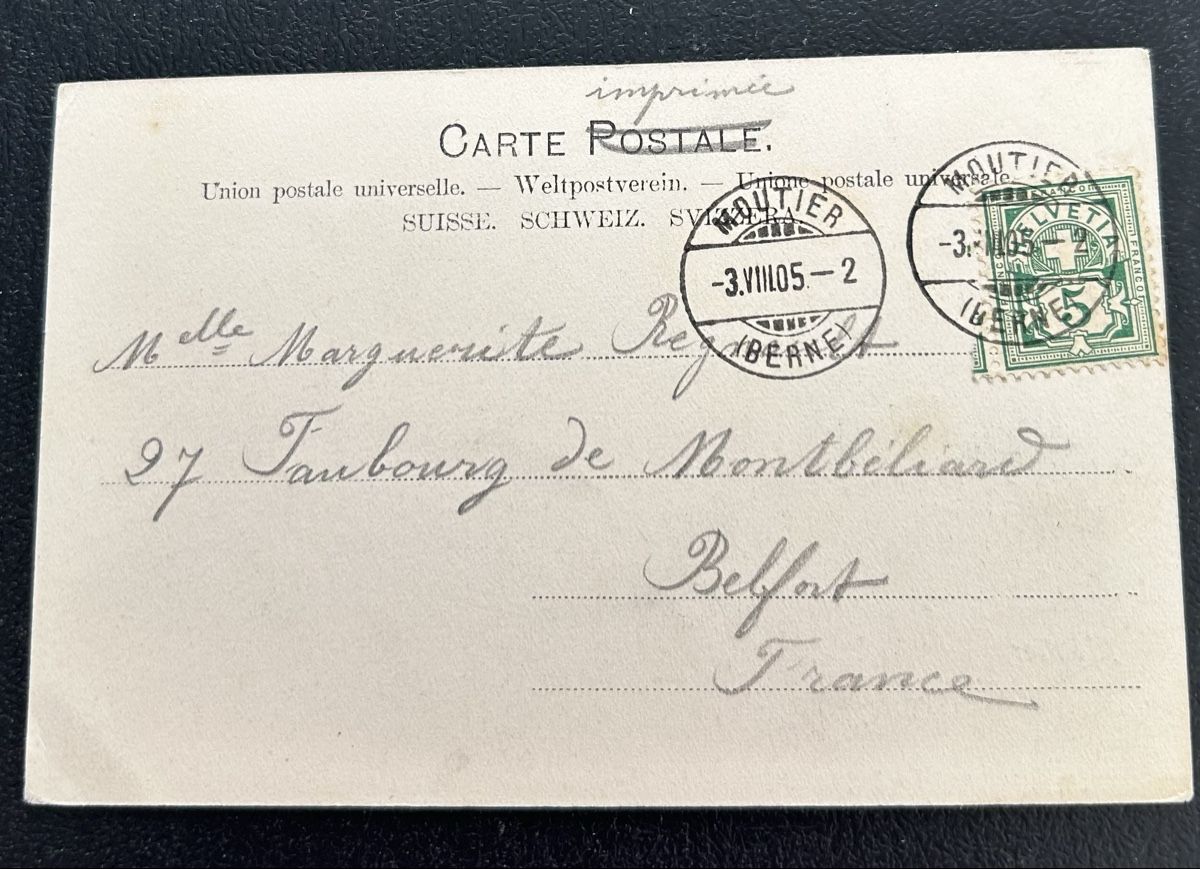 Cartoline postali: AK Moutier 1905 – Usato da Horw venduto da Tellbub 1