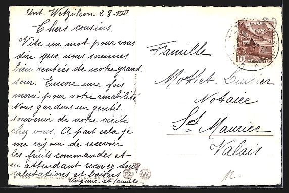 Cartoline postali: Wetzikon, Katholische Kirche im Herbst – Usato da Berlin venduto da bartko-reher 1