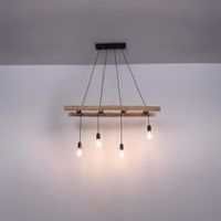 Pendelleuchte, Holz, 115 cm x 30 cm