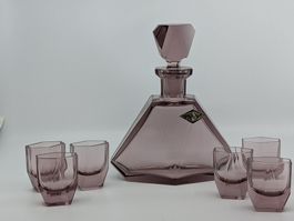 Art Deco Kristallglas Set Karaffe & Gläser