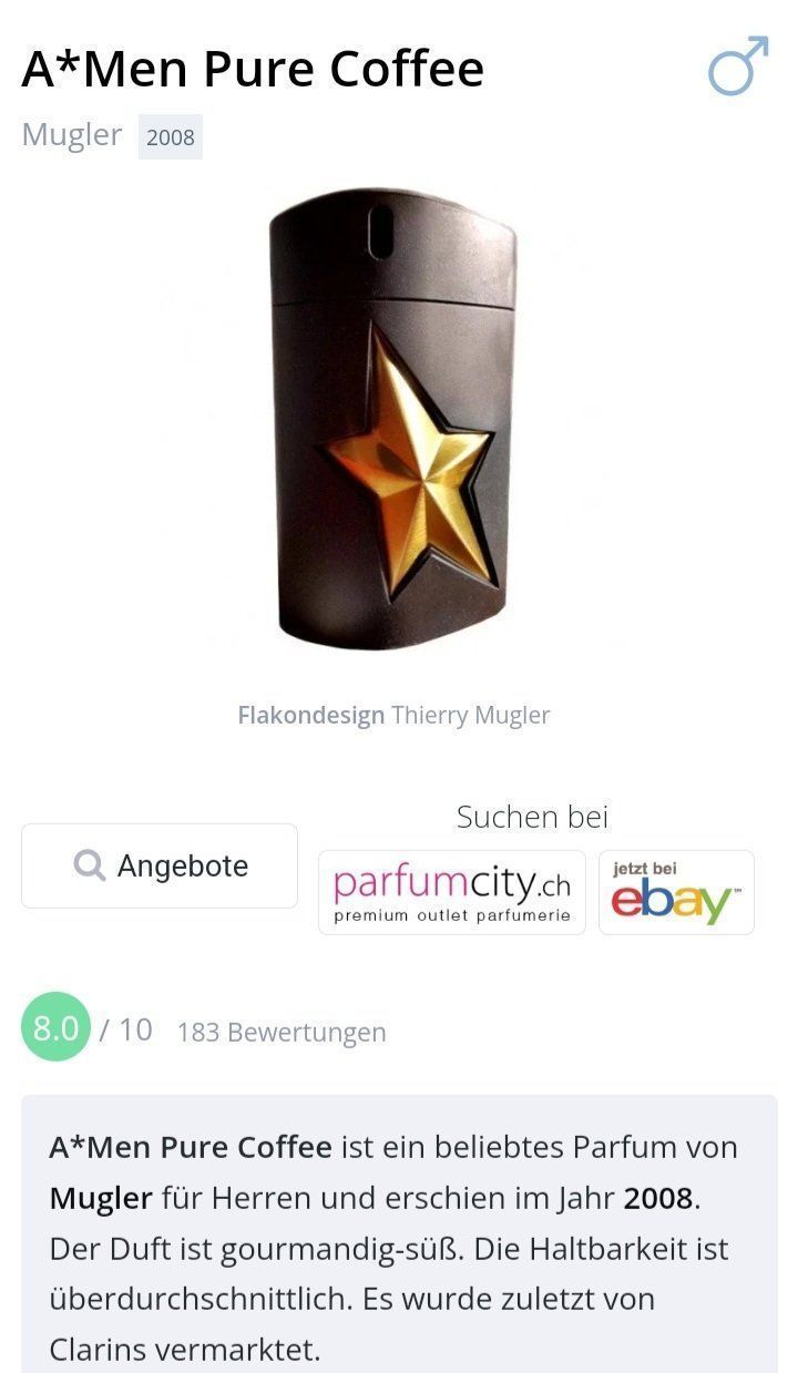 Mugler Parfum & Eau de Toilette: 2 ml MUGLER PURE COFFEE ABFÜLLUNG – Neu (gemäss Beschreibung) aus St. Gallen von CaliSunshine 2