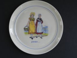 Trachtenteller handbemalt * GENÈVE * von Langenthal 1942