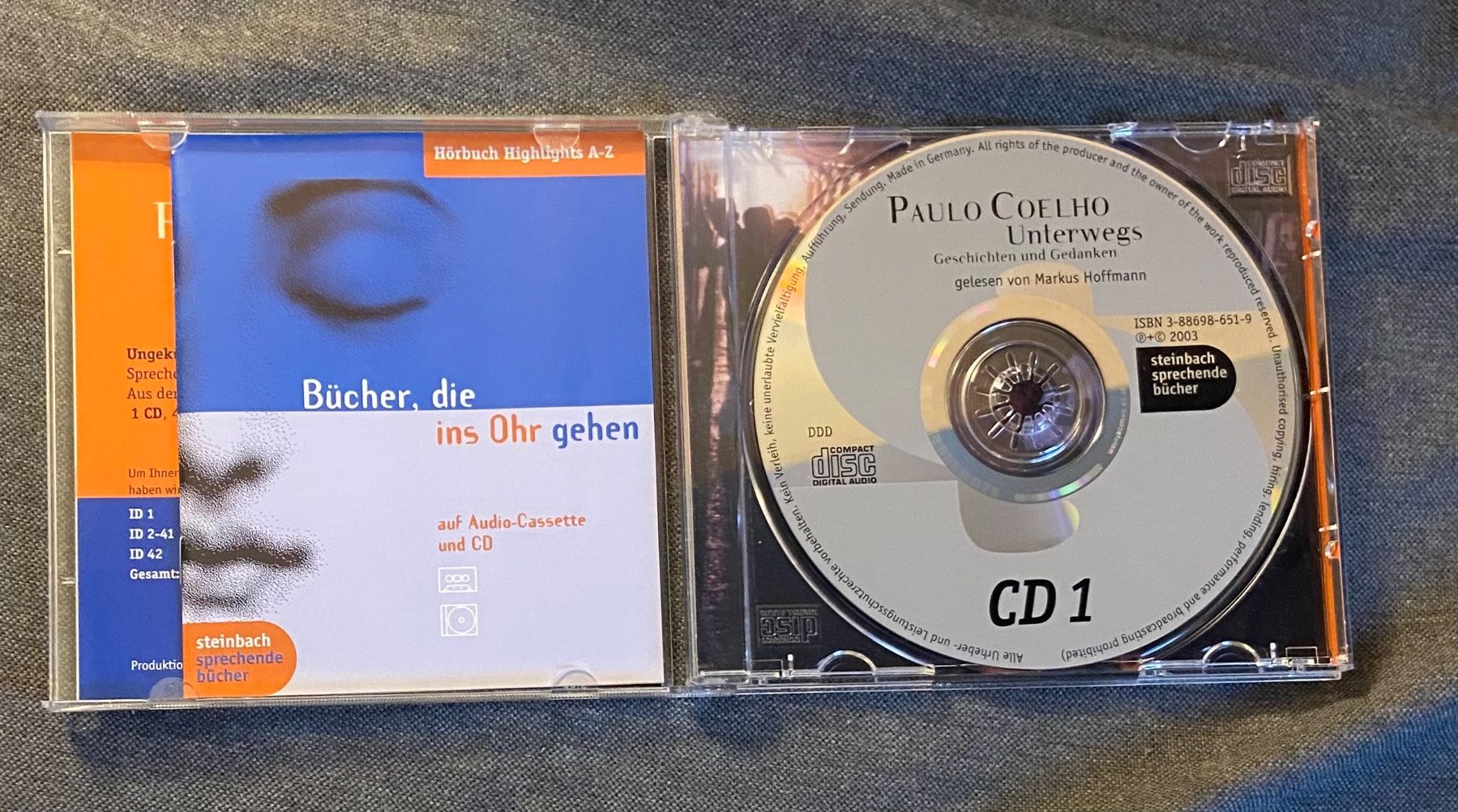Hörbücher: PAULO COELHO Unterwegs CD – Gebraucht aus Luzern von Lycka24 2