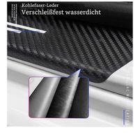 4 Stück Auto Einstiegsleisten Schutzfolie Kohlefaser Türschw