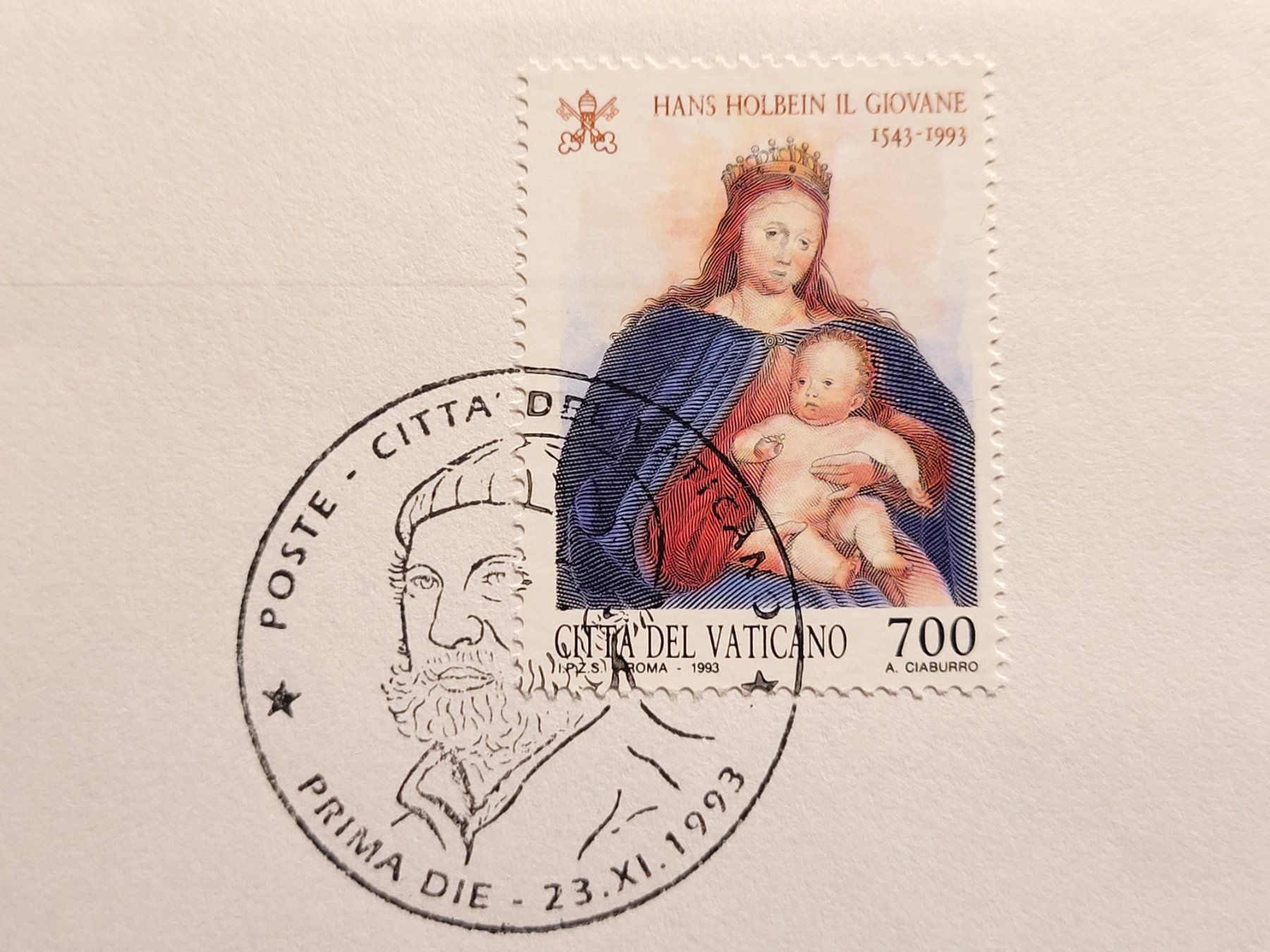 Tutti i francobolli: Enveloppe timbrée - Poste Citta Del Vaticano - 1993 – Usato da Payerne venduto da tintin08 1