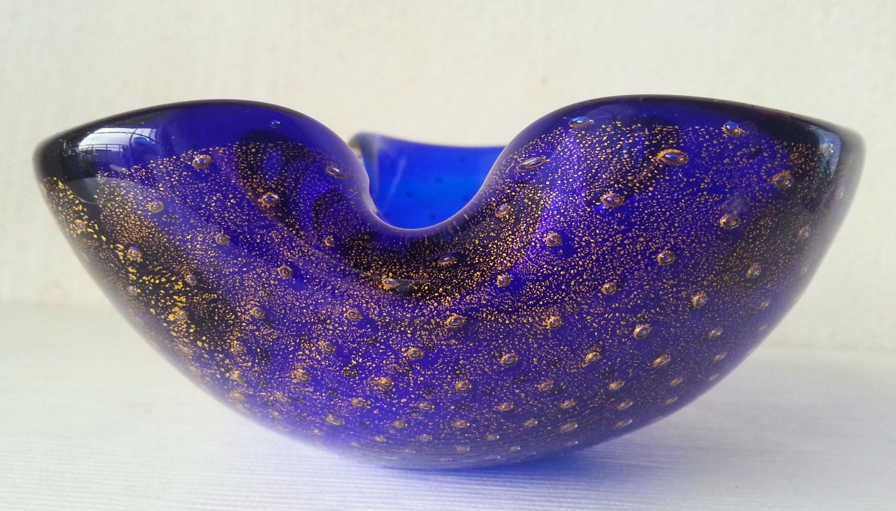 Murano Schalen: MURANO Glas kobaltblaue Schale, um 1950-60 – Gebraucht aus Oberriet SG von ganesh435 4