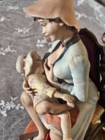 Porzellan Figur Mutter von Capo di Monte, Vintage Kunst 1980
