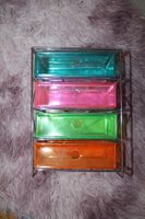 Schubladenbox, farbig, Organizer, 4 Fächer, NEON 90er Retro