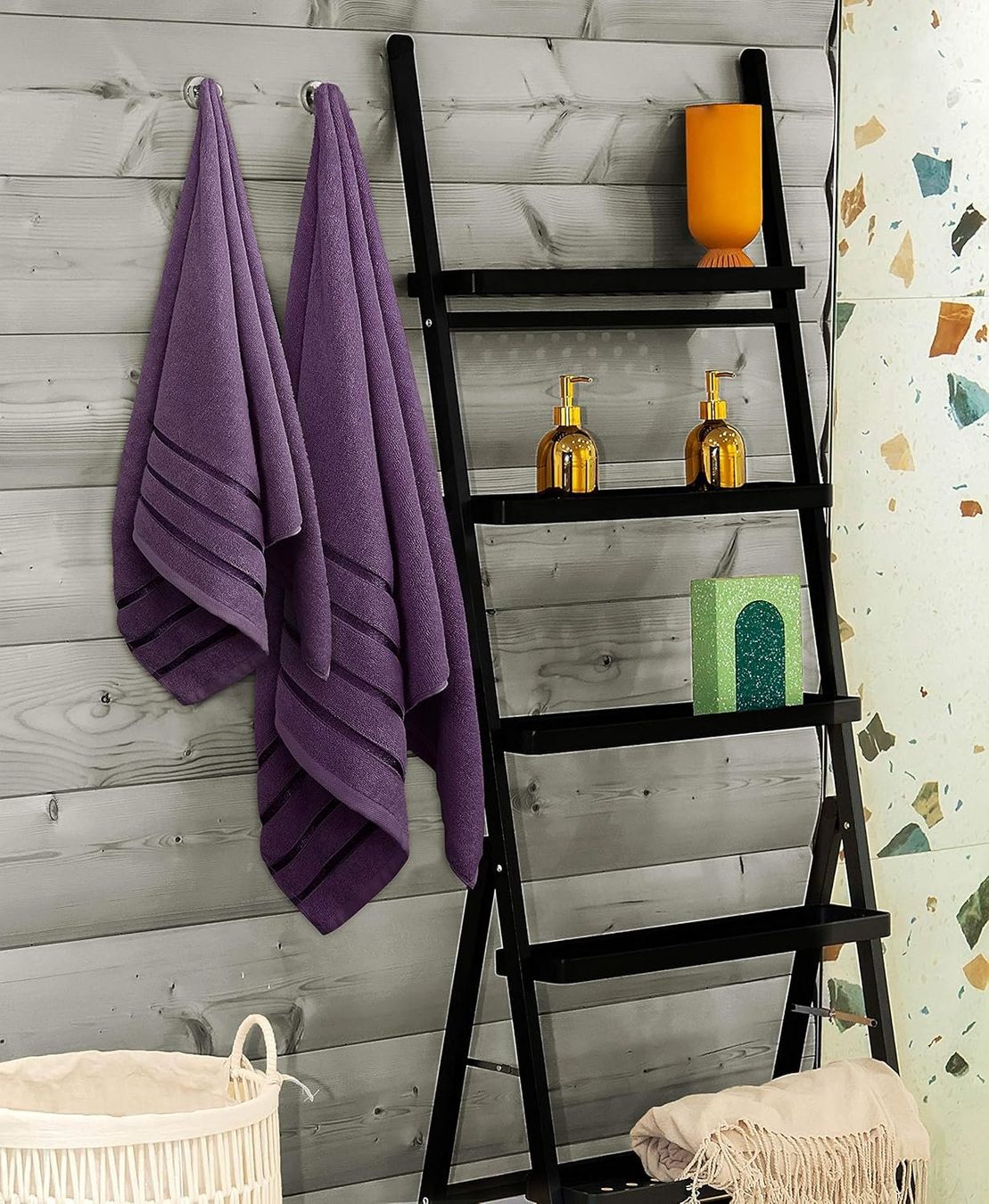 Cucine complete: 8er-Pack Handtuch-Set mit Aufhängeschlaufe Pflaume – Nuovo e nell'imballaggio originale da Nuglar venduto da SaleRitter 4