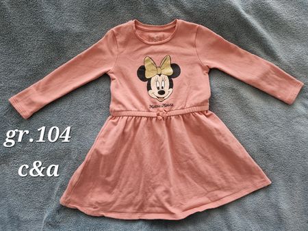 Warmes Langarmkleid grösse 104 Minnie Maus