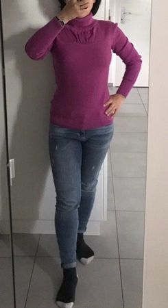 Fuchsia- Wolle Pullover von Manor Gr 34/36