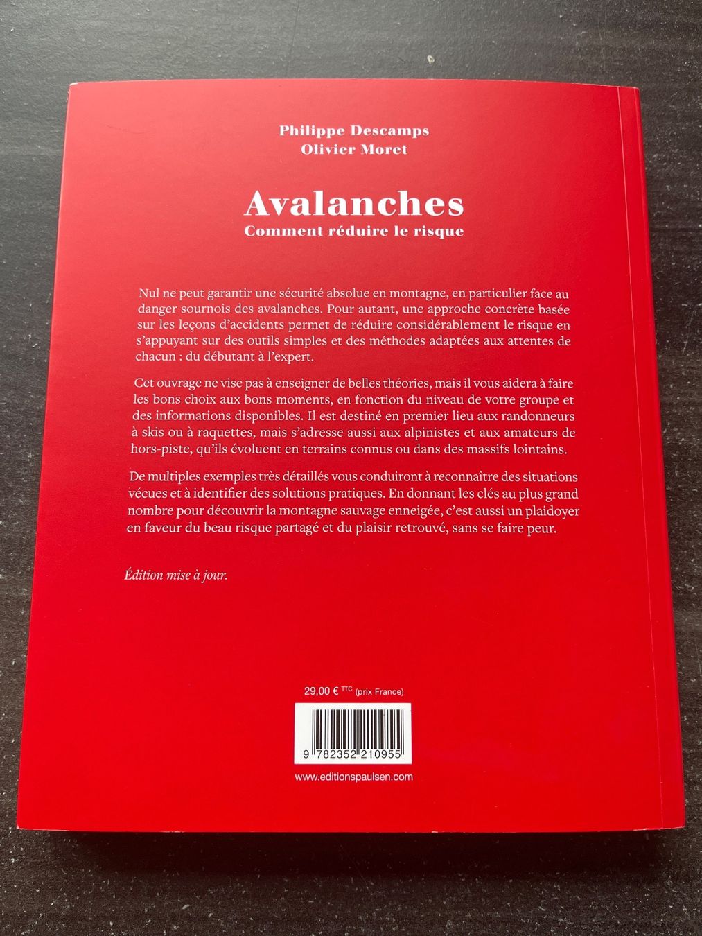 Livres: Livre avalanches - comment réduire le risque – D'occasion à Le Locle par Ophelhugy 3