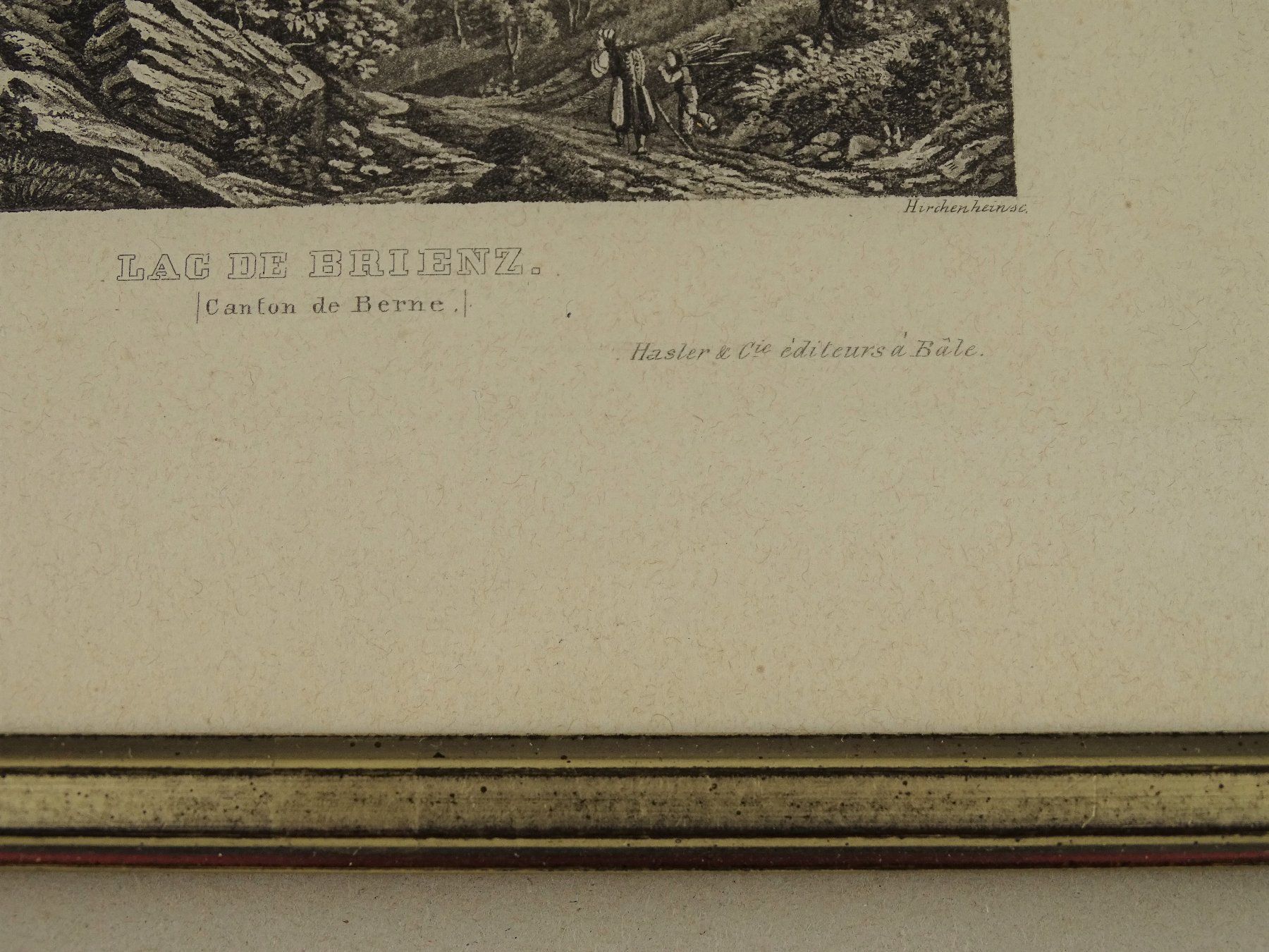 Incisioni: LAC DE BRIENZ, AQUATINTA UM 1850 – Usato da Grüningen venduto da Kartensammler 6
