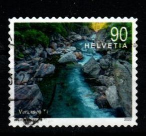 Tutti i francobolli: 2022 - Schweizer Flusslandschaften / Verzasca TI – Usato da Schaffhausen venduto da poststamp