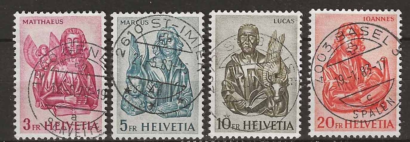 Alle Briefmarken: CH381 - Evangélistes vollstempel – Gebraucht aus Trélex von Phil_Albert