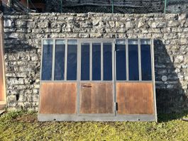 Tor Garagentor Rolltor aus Eisen mit Fenster