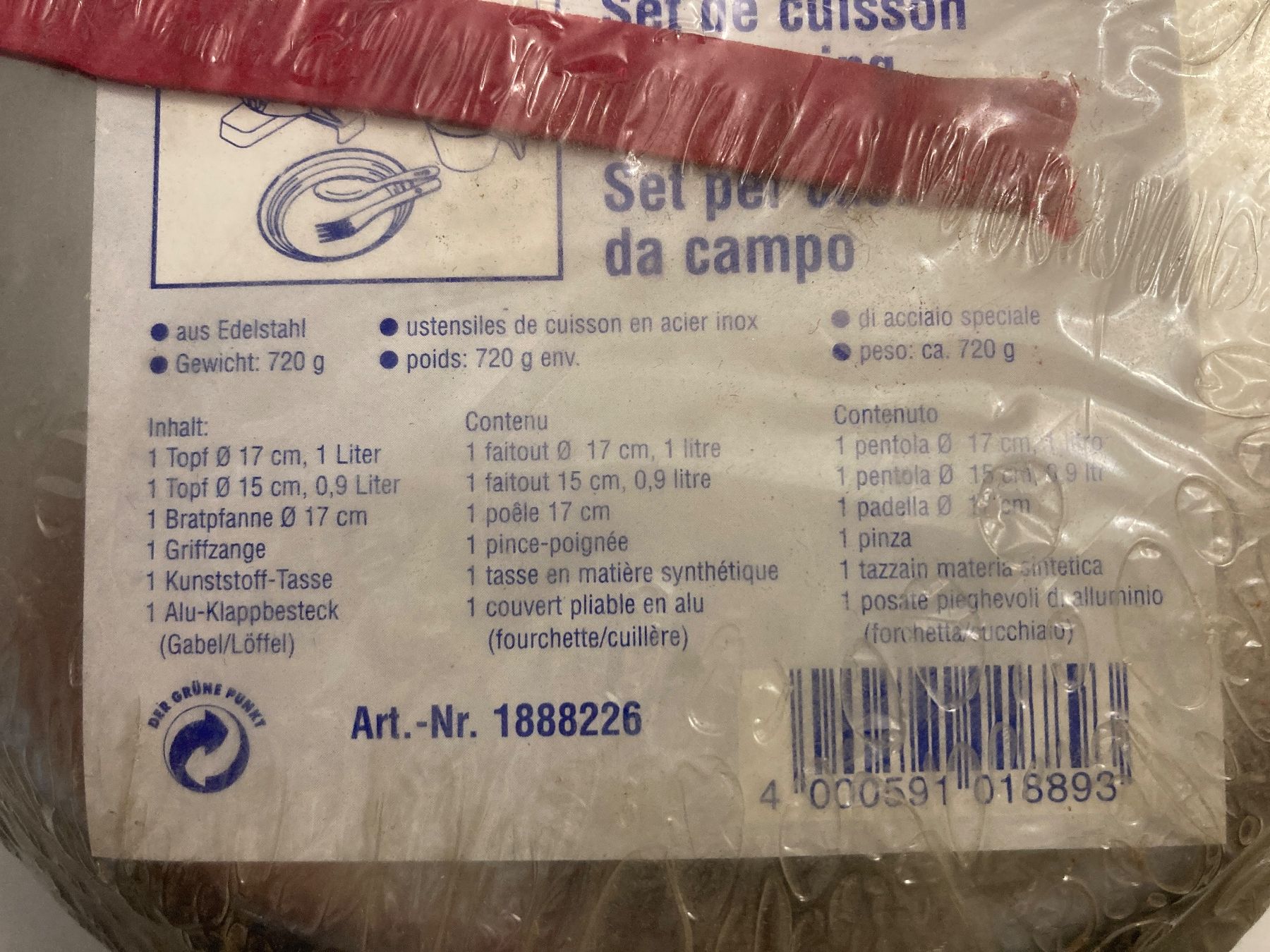 Set di posate: Set de cuisson de camping / Kocher Set Camping – Nuovo (secondo la descrizione) da Genthod venduto da daz_world 1