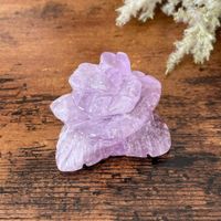 ✲ Amethyst Rose Blume ✲ 60g / 46mm Flower Skulptur