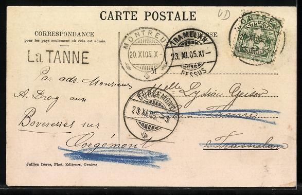 Cartoline postali: Montreux, Teilansicht mit Dent du Midi,  – Usato da Berlin venduto da bartko-reher 1