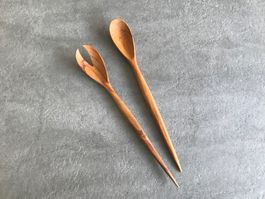 Couverts pour salade en bois d’olivier