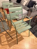 Chaises jardin Fermob Monceau, gris, vert, parfait état