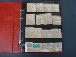 Stempelsammlung, Album mit Abscnitten, meist Schweiz
