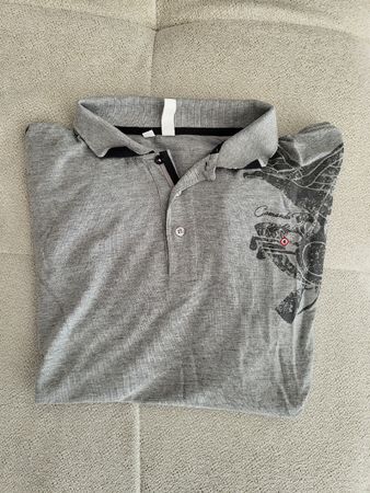 Graues Herren Esercito Polo Shirt, Grösse 3XL