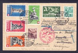 1940, Rotkreuzflug Zürich Feldpost 23, nach Deutschl. selten