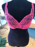 Pink Spitzen-BH und Slip-Set, Gr. 75C/38