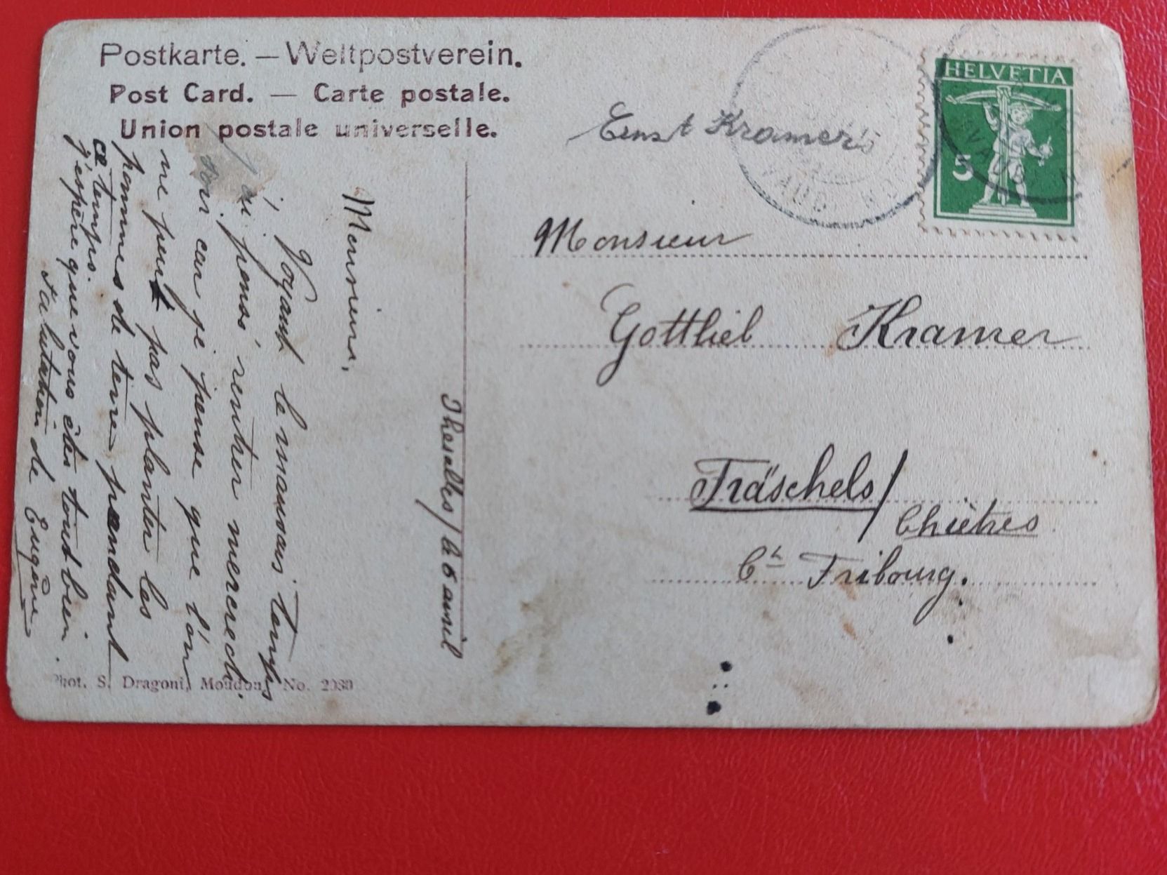 Cartoline postali: Sottens 1915 – Usato da St-Légier-Chiésaz venduto da Theo006 1